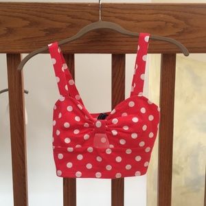 Retro Styled Polka Dot Crop Top from Forever 21